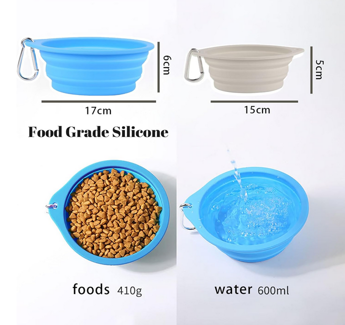 Portable & Foldable Silicone Bowls for Dogs and Cats – Ideal for Travel